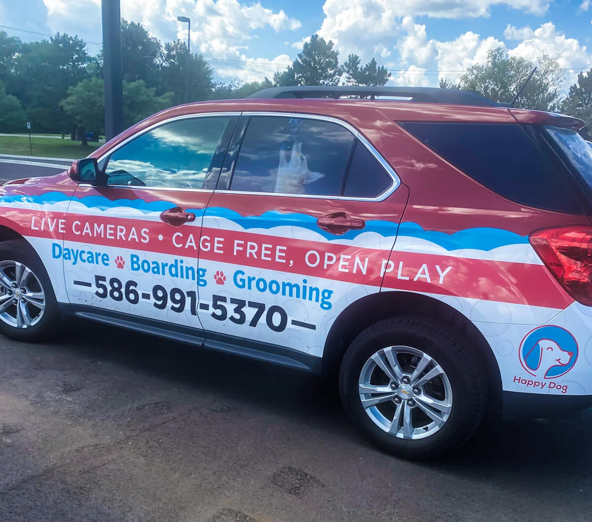 Happy Dog shuttle pickup and drop-off service